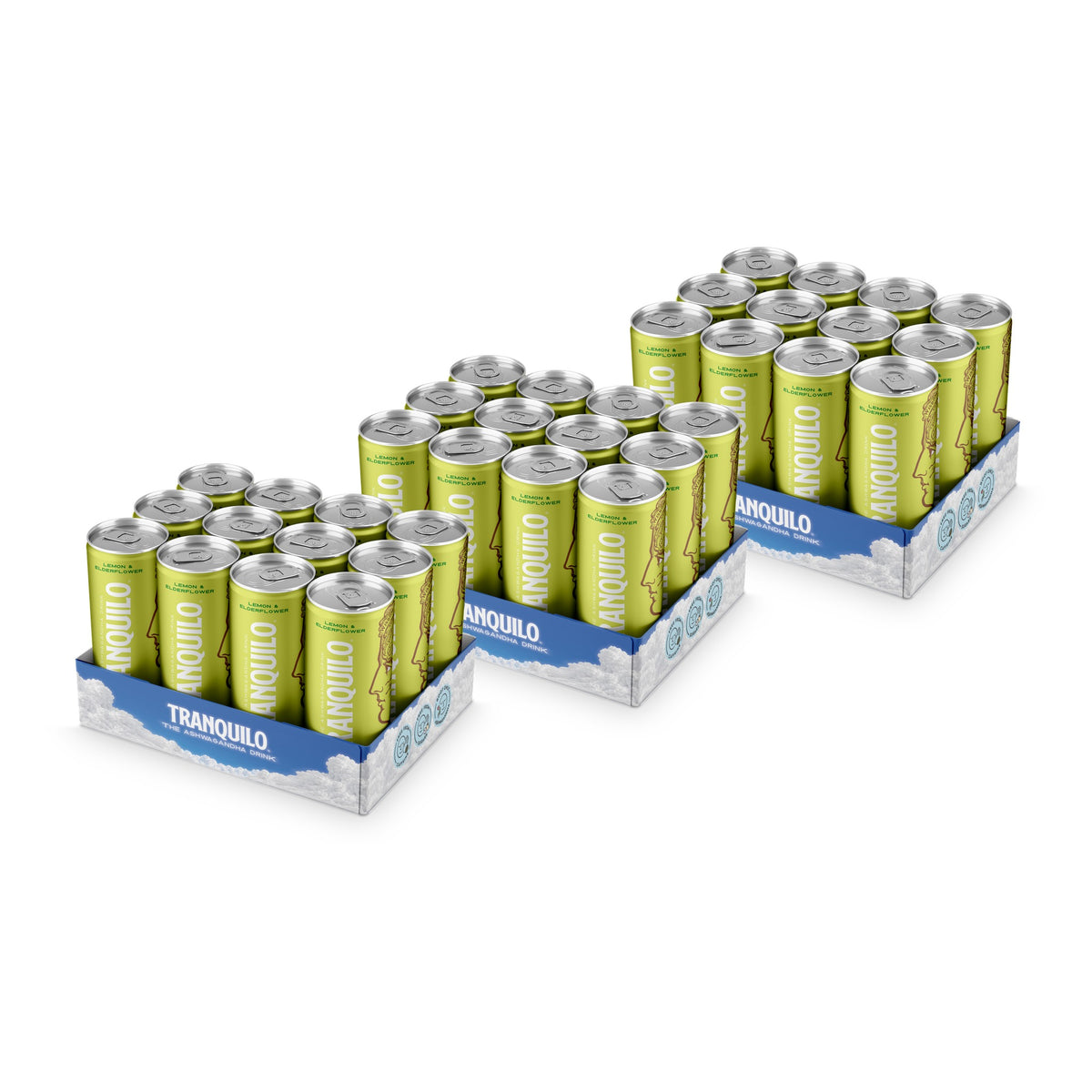 Tranquilo 3 x 12-pack lemon and elderflower