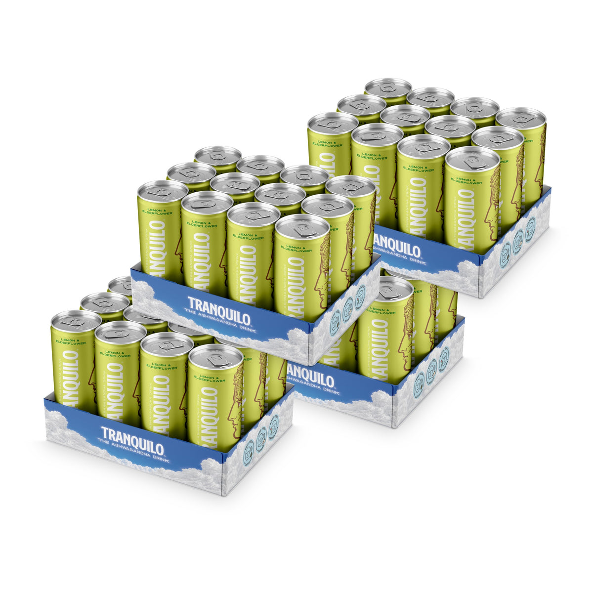 Tranquilo 4 x 12-pack lemon and elderflower