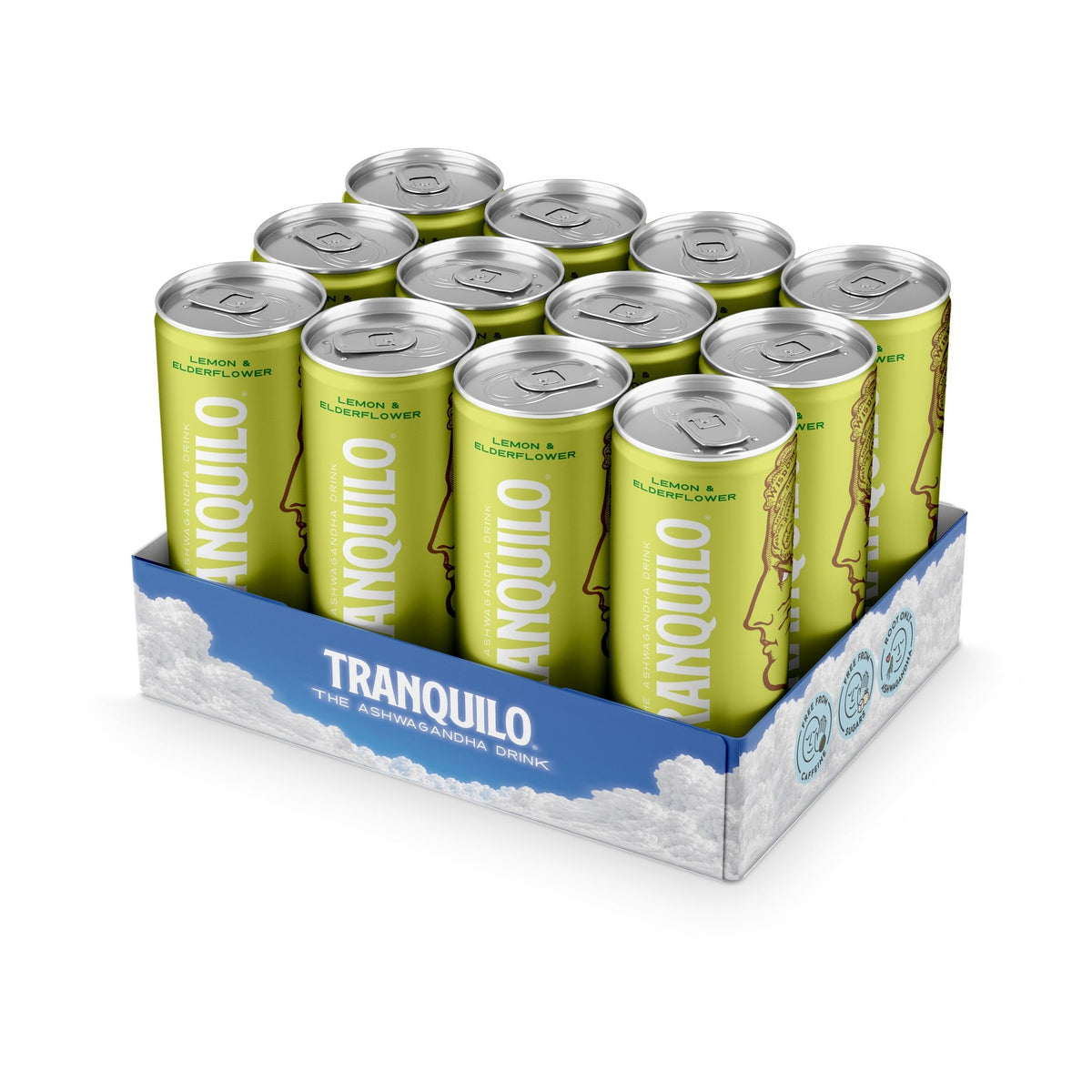 Tranquilo Lemon & Elderflower 12-pack, framsida
