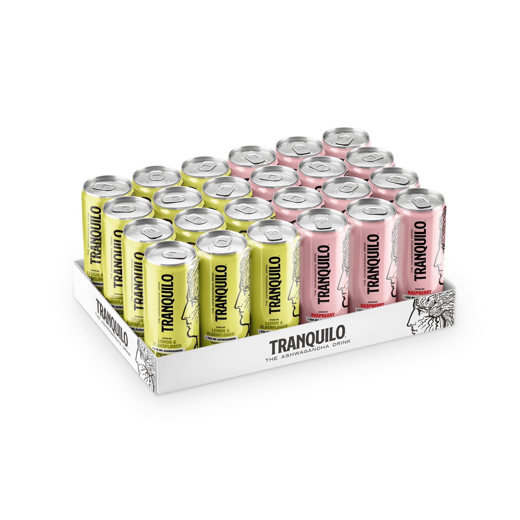 LEMON & ELDERFLOWER + RASPBERRY ASHWAGANDHA DRINK - 24 PACK