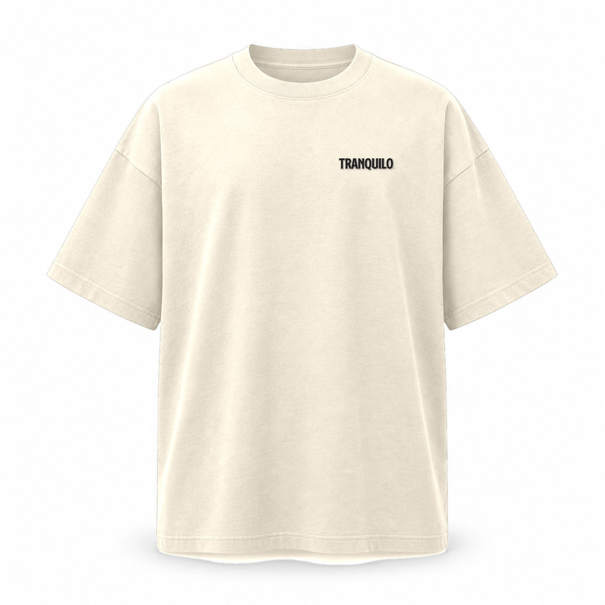 T-shirt in Natural Raw with TRANQUILO embroidered in black on the chest