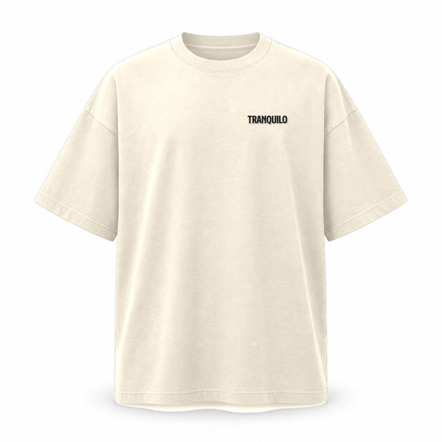 T-shirt in Natural Raw with TRANQUILO embroidered in black on the chest