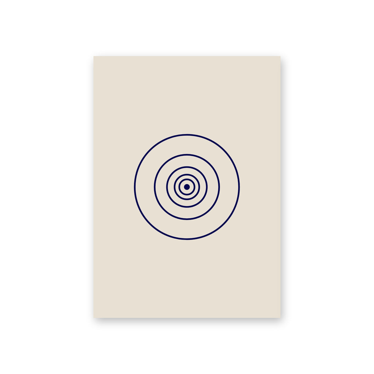 Poster Breath, sand, concentric rings in navy